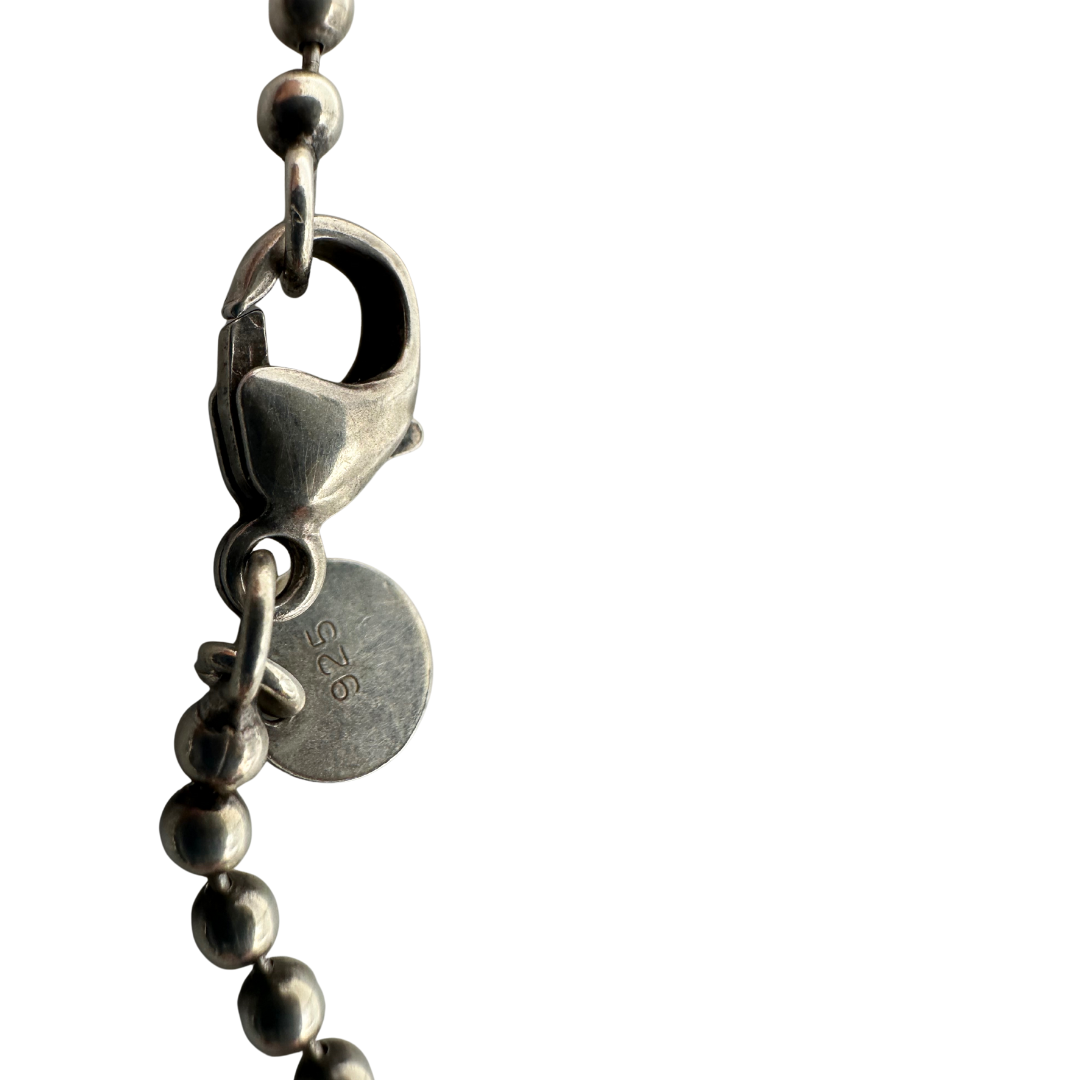 Collana Tiffany&Co. della collezione Return To Tiffany in argento 925 con ciondolo cuore. Originale, usata, di lusso, in ottime condizioni.