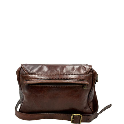 retro Borsa The Bridge in pelle marrone con parti metalliche dorate; munita di una tracolla regolabile. Completa di dustbag, di lusso, originale, ottime condizioni. 