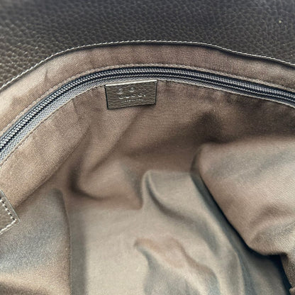interno Tote Gucci GG in tessuto e finiture in pelle marrone, di lusso, originale, usata. 