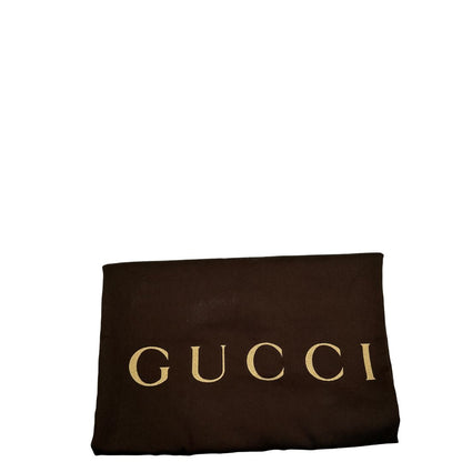 dustbag Tote Gucci GG in tessuto e finiture in pelle marrone, di lusso, originale, usata.