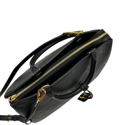 chiusura vBorsa Louis Vuitton in pelle martellata nera monogram oversize empreinte con parti metalliche dorate; munita di porta adress, doppi manici stondati e una tracolla regolabile e amovibile. Completa di corredo, lucchetto e chiavi, di lusso, originale.