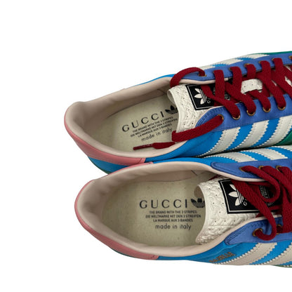  Scarpe Gazzelle Gucci x Adidas in raso e pelle multicolore. Munite di corredo, di lusso, originali, ottime condizioni.