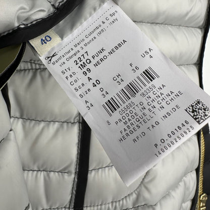 Piumino Colmar in 100% poliestere nero con cerniera dorata, di lusso, originale, ottime condizioni.