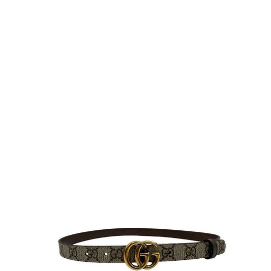  Cintura Gucci reversibile in canvas beige GG e marrone con parti metalliche dorate, di lusso, ottime condizioni, usata.