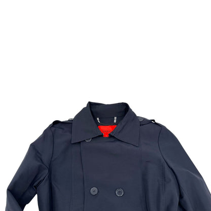 Trench Max&Co blu in 35% cotone e 35% poliammide con chiusura a doppio petto e cintura in vita, di lusso, originale, ottime condizioni.