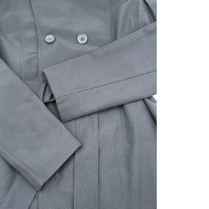 Trench Max&Co blu in 35% cotone e 35% poliammide con chiusura a doppio petto e cintura in vita, di lusso, originale, ottime condizioni.