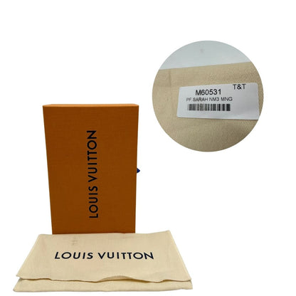 dustbag Portafoglio Louis Vuitton in canvas marrone monogram con parti metalliche dorate. Full set, di lusso, originale, eccellenti condizioni. 