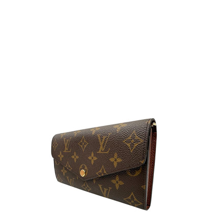 lato Portafoglio Louis Vuitton in canvas marrone monogram con parti metalliche dorate. Full set, di lusso, originale, eccellenti condizioni. 