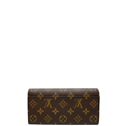 retro Portafoglio Louis Vuitton in canvas marrone monogram con parti metalliche dorate. Full set, di lusso, originale, eccellenti condizioni. 