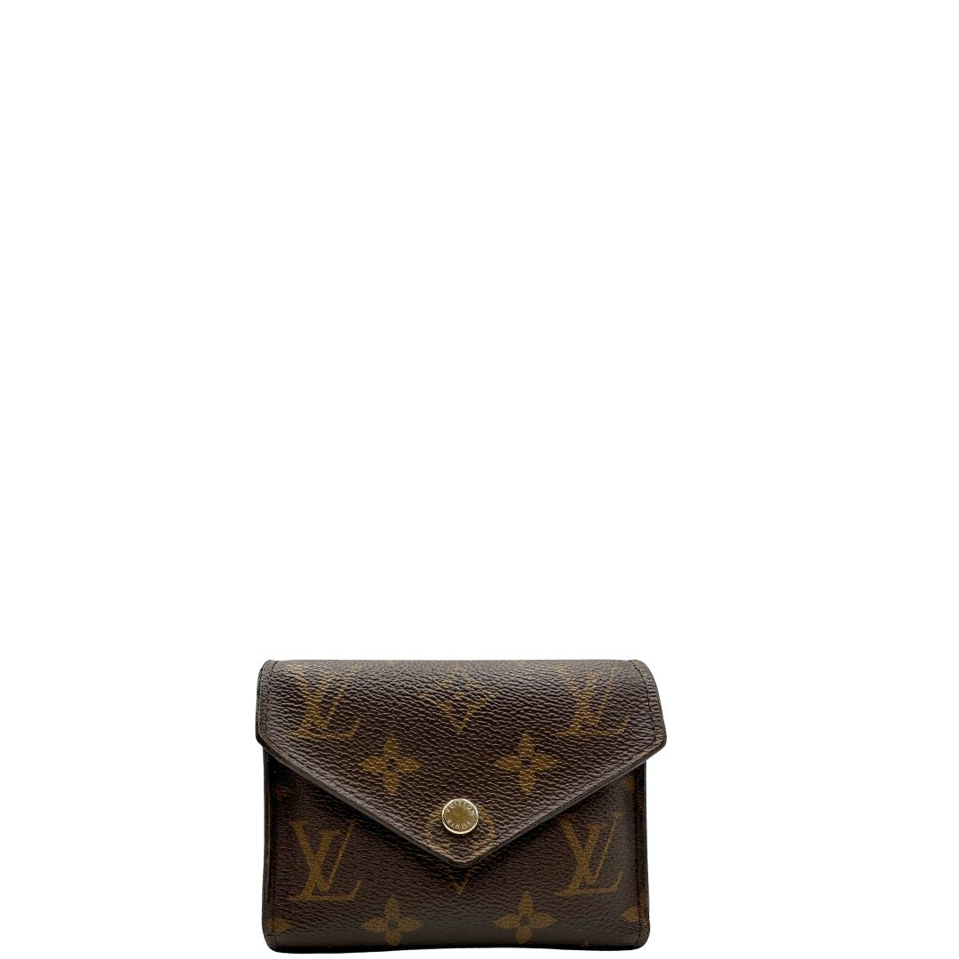 Portafoglio Louis Vuitton in canvas marrone monogram con parti metalliche dorate. Completo di scatola, di lusso, originale, ottime condizioni.
