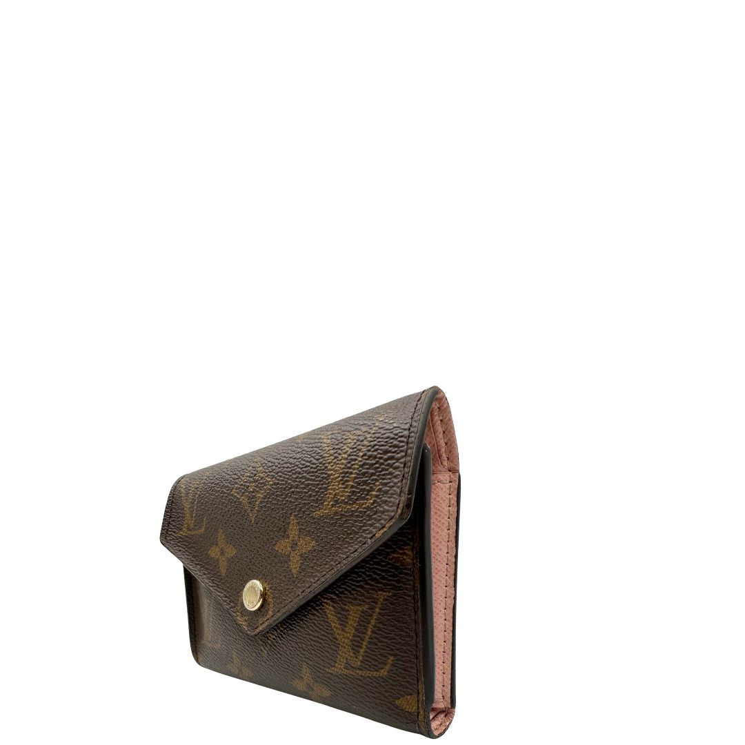 Portafoglio Louis Vuitton in canvas marrone monogram con parti metalliche dorate. Completo di scatola, di lusso, originale, ottime condizioni.