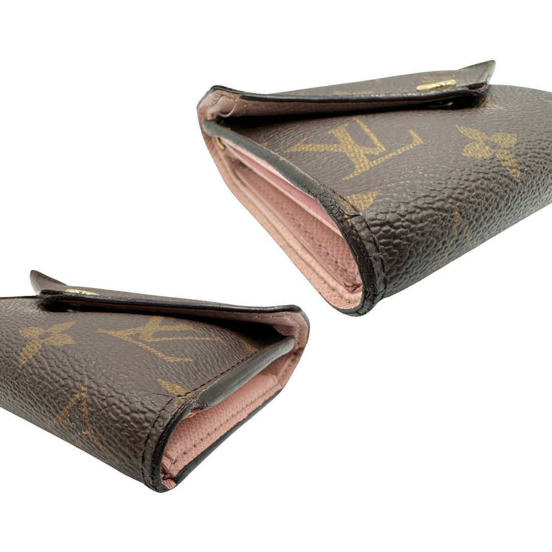 Portafoglio Louis Vuitton in canvas marrone monogram con parti metalliche dorate. Completo di scatola, di lusso, originale, ottime condizioni.