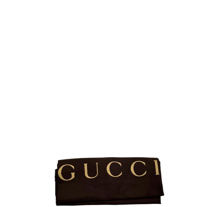 dustbag Borsa Gucci in tessuto GG nero con finiture in pelle tono su tono e parti metalliche dorate; munita di doppi manici stondati. Completa di dustbag, di lusso, originale, ottime condizioni. 