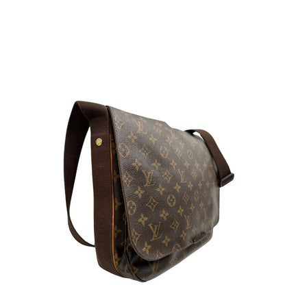 lato Cartella Louis Vuitton in canvas marrone monogram e parti metalliche dorate. Munita di una tracolla in tessuto regolabile, di lusso, originale, ottime condizioni, usata. 