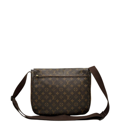 retro Cartella Louis Vuitton in canvas marrone monogram e parti metalliche dorate. Munita di una tracolla in tessuto regolabile, di lusso, originale, ottime condizioni, usata. 