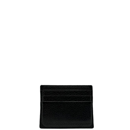 Portacarte Prada nera con parti metalliche argentate; impreziosito da iconico logo sul front. Completa di scatola, di lusso, originale, ottime condizioni, usato.