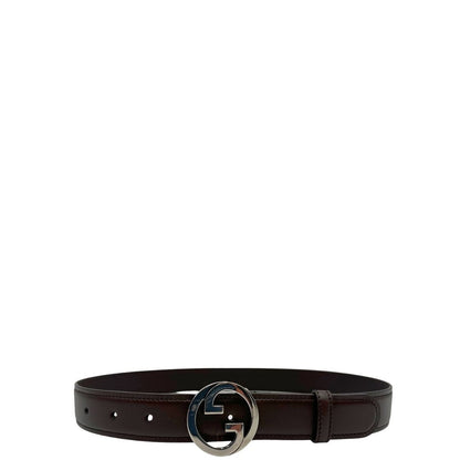 Cintura Gucci in pelle marrone con parti metalliche argentate. Munita di dustbag, di lusso, originale, ottime condizioni, usata.