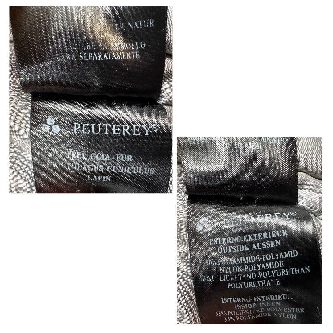  Giubbino Peuterey in 90% poliammide e 10% poliuretano munito di un colletto amovibile effetto pelo, di lusso, originale, ottime condizioni.