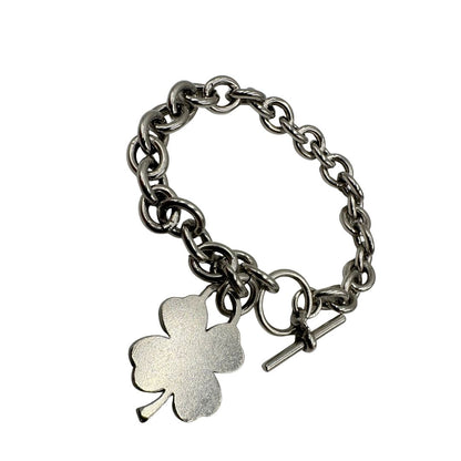 Bracciale Tiffany&Co. in argento 925 con ciondolo quadrifoglio. Full set, di lusso, originale, ottime condizioni, usato.