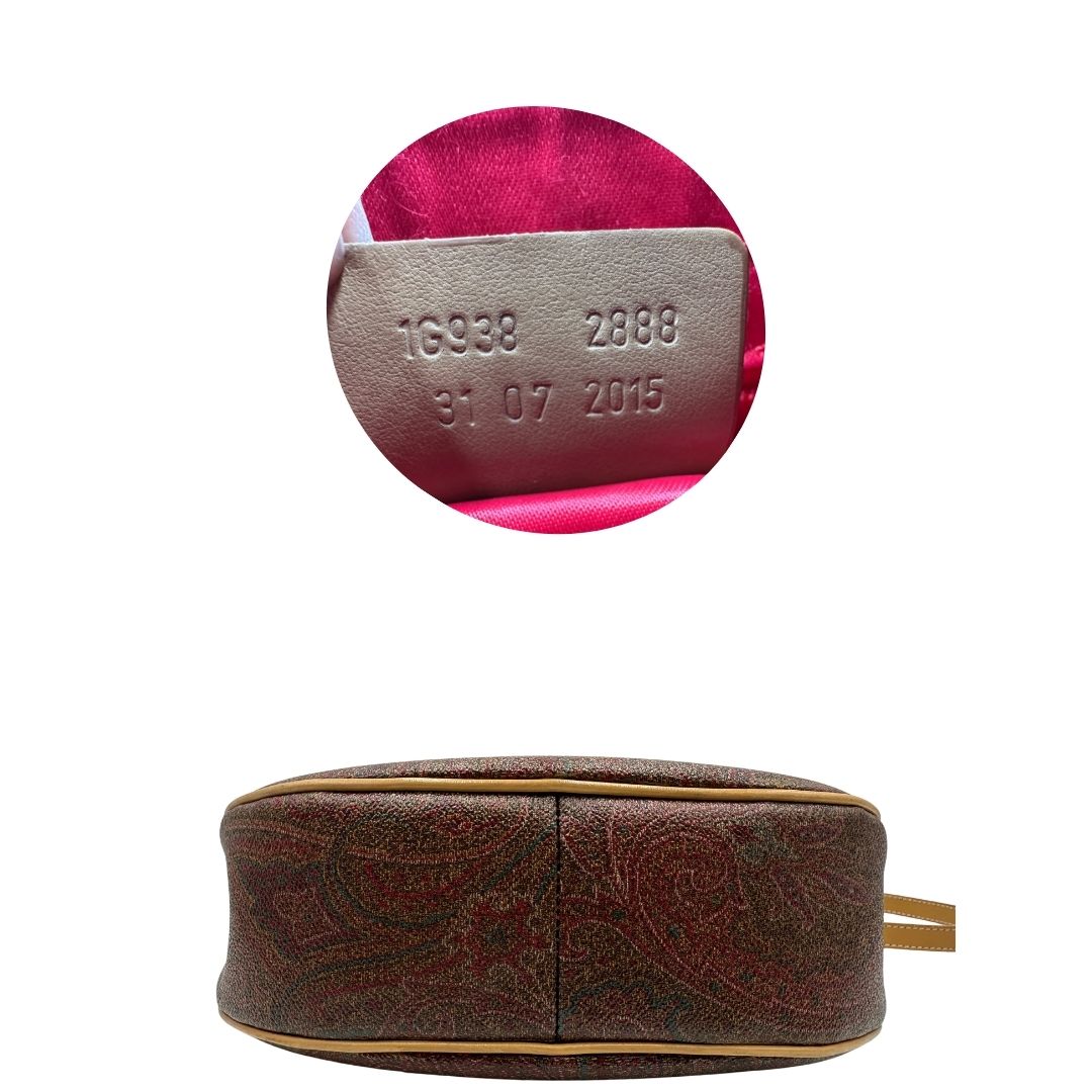 base Borsa Etro in canvas multicolore trama Paisley con parti metalliche dorate e finiture in pelle; munita di una tracolla, di lusso, originale, ottime condizioni, usata. 