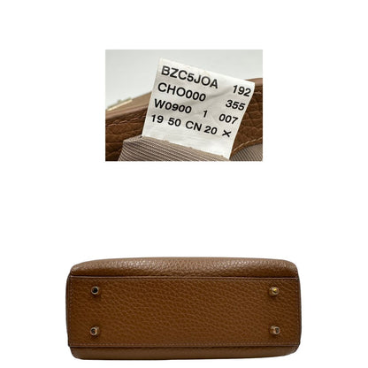 base  Borsa Furla in pelle martellata marrone e parti metalliche dorate; munita di un manico singolo e una tracolla regolabile. Completa di dustbag, di lusso, originale, ottime condizioni, usata.