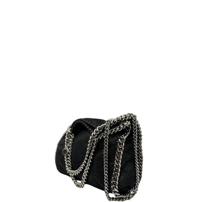 lato Borsa Stella McCartney Falabella in tessuto vegano nero con parti metalliche argentate. Completa di dustbag, di lusso, ottime condizioni, originale. 