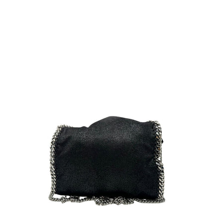 retro Borsa Stella McCartney Falabella in tessuto vegano nero con parti metalliche argentate. Completa di dustbag, di lusso, ottime condizioni, originale. 