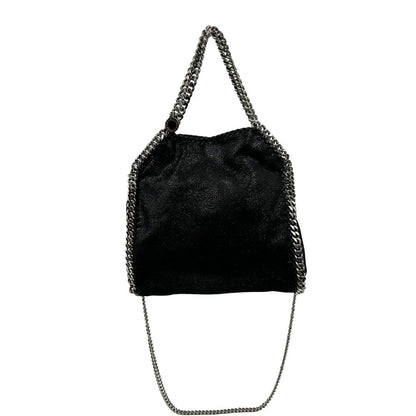 retro Borsa Stella McCartney Falabella in tessuto vegano nero con parti metalliche argentate. Completa di dustbag, di lusso, ottime condizioni, originale. 
