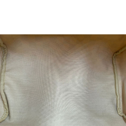 interno Borsa Speedy 30 Louis Vuitton in canvas Damier Azur con finiture in vacchetta naturale e parti metalliche dorate. Completo di lucchetto, chiavi e corredo, di lusso, originale, ottime condizioni, usata. 