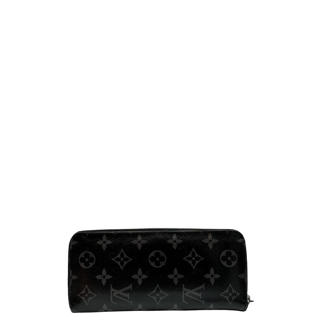 retro  Portafoglio Louis Vuitton in canvas monogram eclipse nero con parti metalliche argentate. Full set, di lusso, originale, ottime condizioni. 