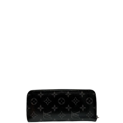 retro  Portafoglio Louis Vuitton in canvas monogram eclipse nero con parti metalliche argentate. Full set, di lusso, originale, ottime condizioni. 