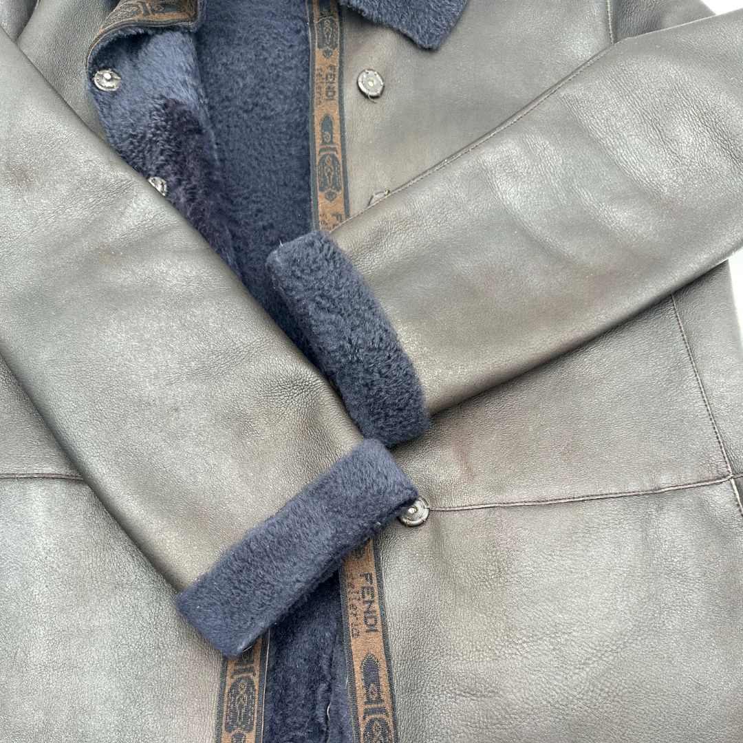 Cappotto in pelle Fendi marrone tg. 40