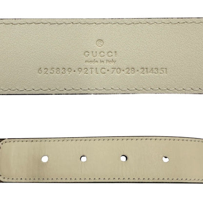 Cintura Gucci GG in canvas e pelle bianca, di lusso, originale, ottime condizioni, usata, originale.