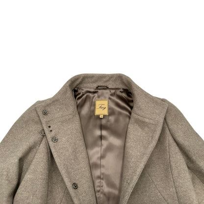  Cappotto in 80% lana e 20% poliammide beige, di lusso, originale, ottime condizioni.