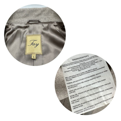  Cappotto in 80% lana e 20% poliammide beige, di lusso, originale, ottime condizioni.