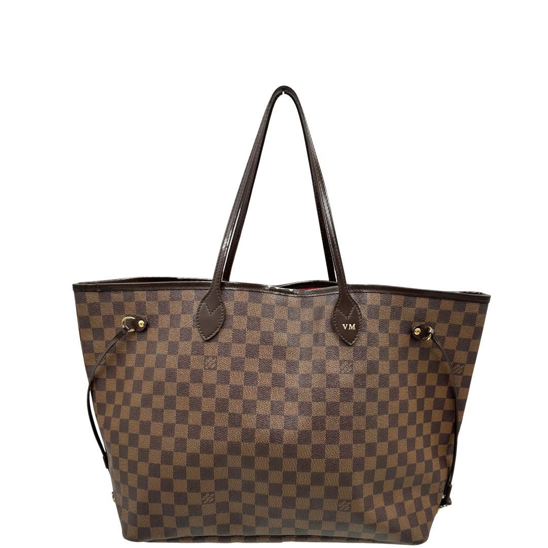 front  Neverfull LV Damier Ébène nella versione GM, di lusso, ottime condizioni, usata, originale. 