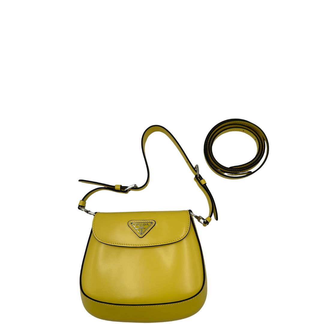 Borsa Prada mini Cleo gialla