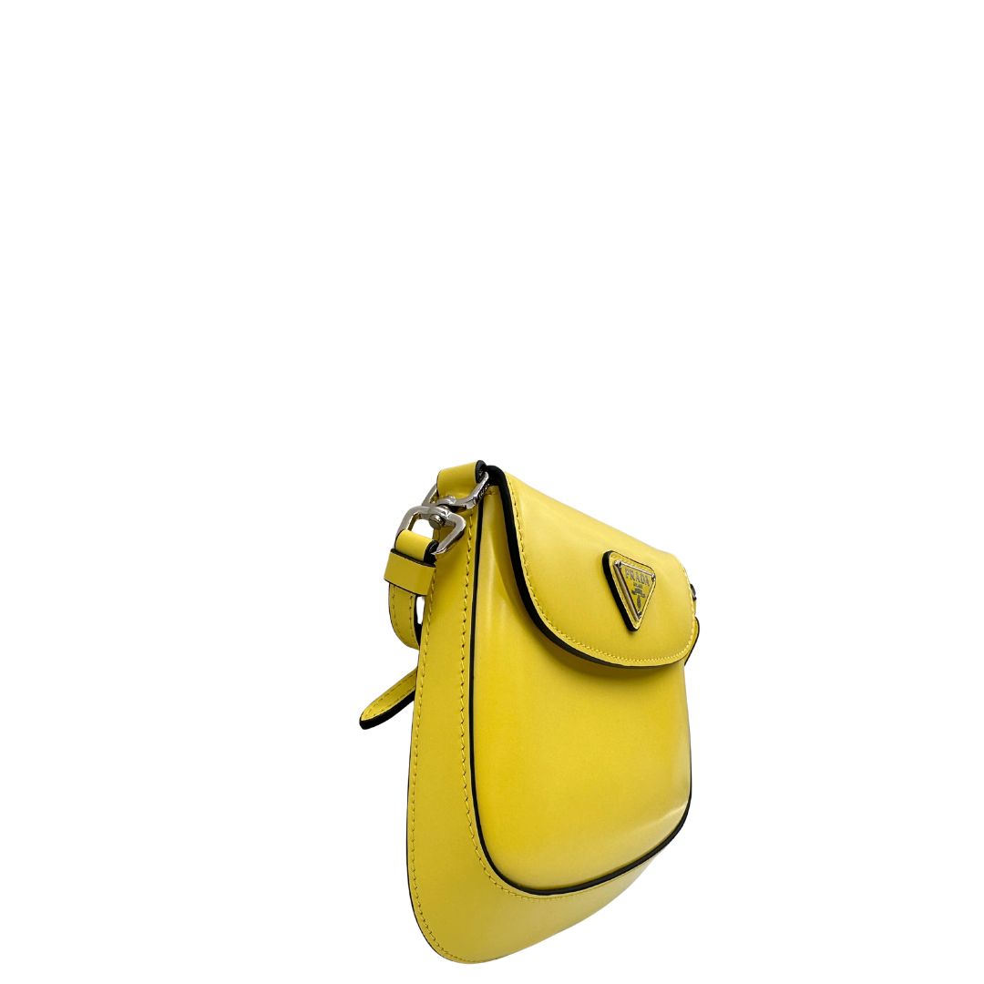 Borsa Prada mini Cleo gialla