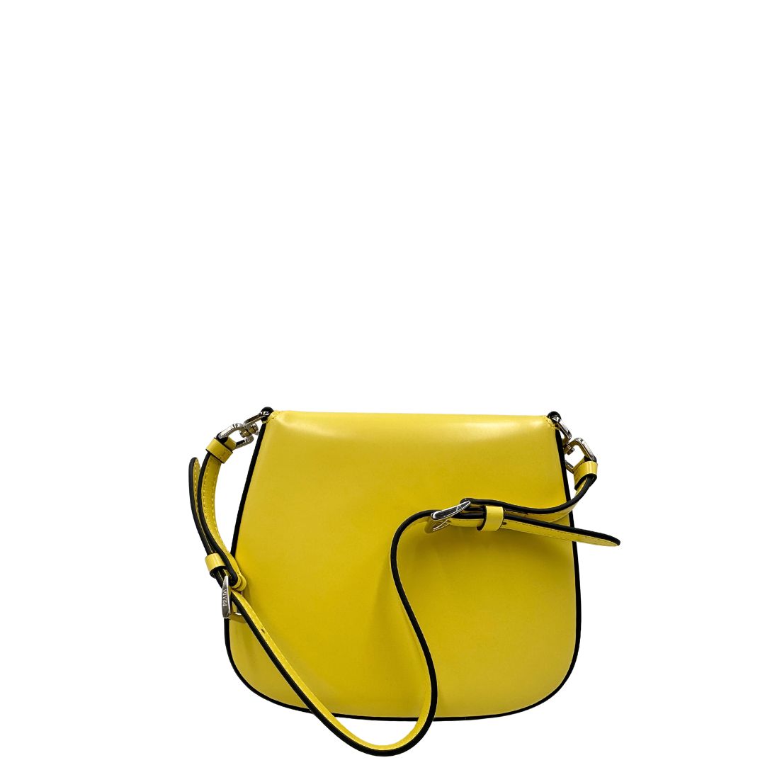 retro  Mini bag Prada in pelle spazzolata con hardware argentato, di lusso, originale, eccellenti condizioni, usata. 