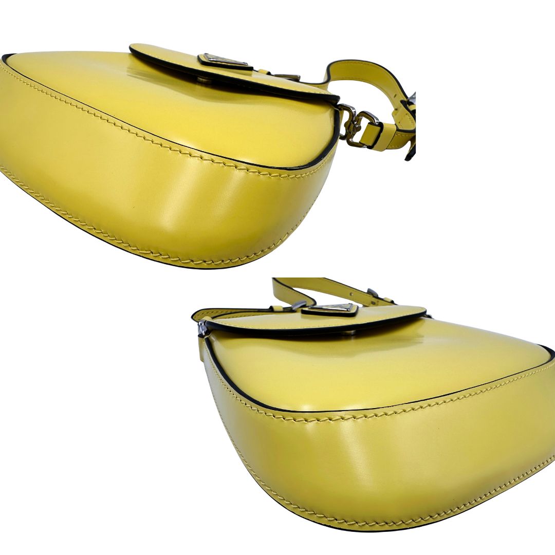 Borsa Prada mini Cleo gialla