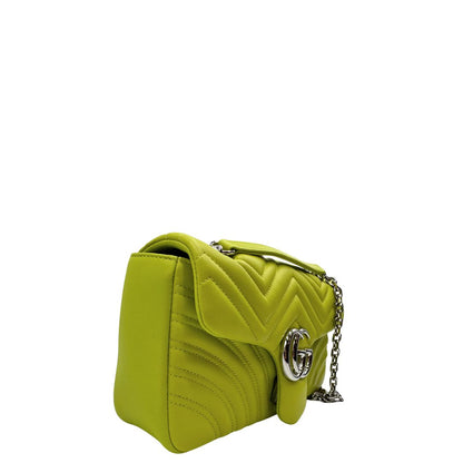 Borsa Gucci Marmont lime misura media