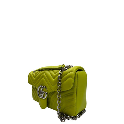 Borsa Gucci Marmont lime misura media