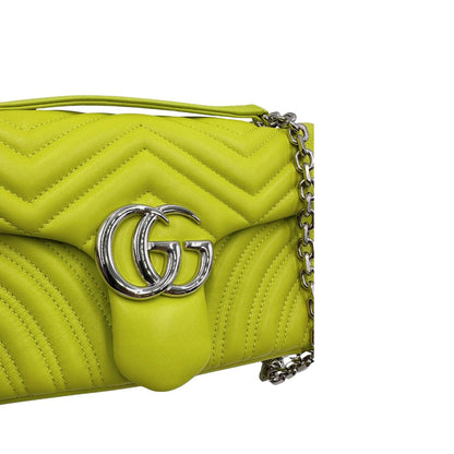  Borsa Gucci Marmont in pelle matelassè nella versione media, di lusso, originale, eccellenti condizioni, usata.