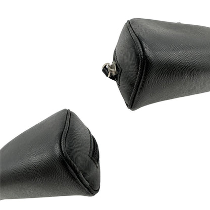 angoli  Pochette Montblanc in pelle saffiano nera, di lusso, originale, ottime condizioni, usata. 