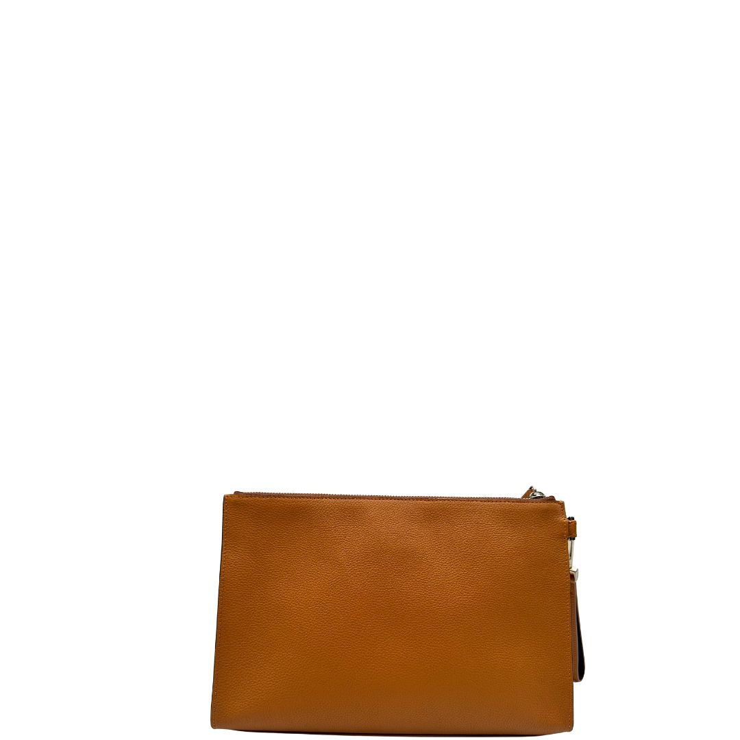 retro Dior pochette in pelle martellata color cognac, di lusso, originale, eccellenti condizioni,  usata 