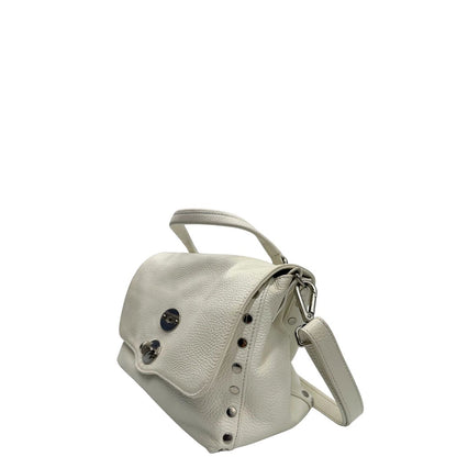 lato borsa Zanellato postina s in pelle bianca, di lusso, originale, ottime condizioni, usata. 