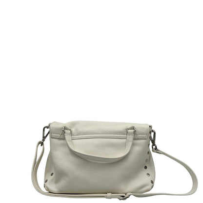 retro borsa Zanellato postina s in pelle bianca, di lusso, originale, ottime condizioni, usata. 