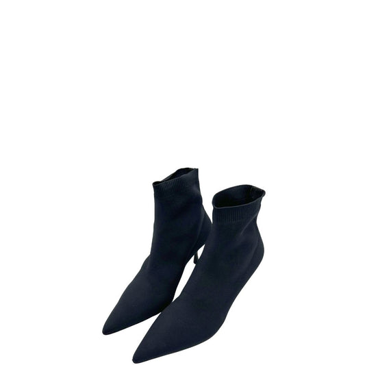 Stivali Prada in tessuto elasticizzato nero, di lusso, usati, originali, ottime condizioni.