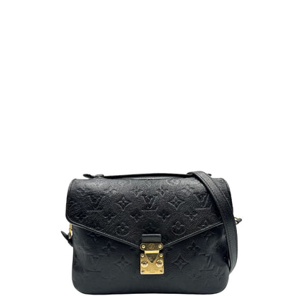 front Louis Vuitton Mètis in pelle monogram empreinte con hardware dorato, di lusso, originale, ottime condizioni, usata. 