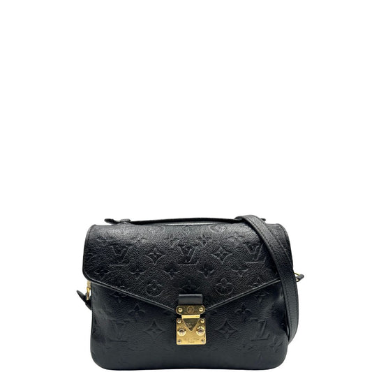 front Louis Vuitton Mètis in pelle monogram empreinte con hardware dorato, di lusso, originale, ottime condizioni, usata. 